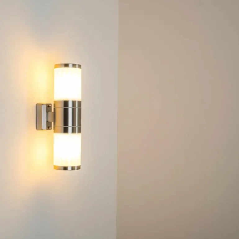 Applique murale d'extérieur TOLSONA Acier inoxydable, 2 lumières
