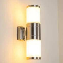 Applique murale d'extérieur TOLSONA Acier inoxydable, 2 lumières