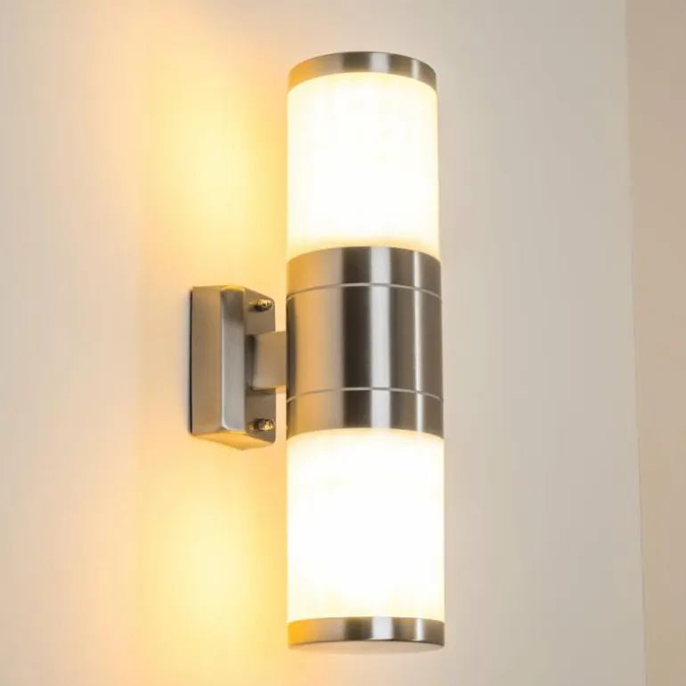 Applique murale d'extérieur TOLSONA Acier inoxydable, 2 lumières
