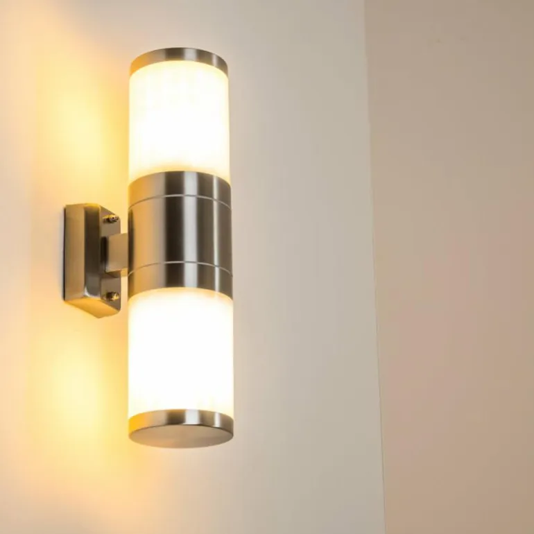 Applique murale d'extérieur TOLSONA Acier inoxydable, 2 lumières