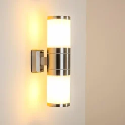Applique murale d'extérieur TOLSONA Acier inoxydable, 2 lumières