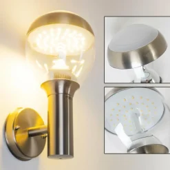 Applique murale d'extérieur CORDOVA LED Acier inoxydable, 1 lumière