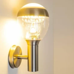 Applique murale d'extérieur CORDOVA LED Acier inoxydable, 1 lumière