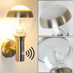 Applique murale d'extérieur CORDOVA LED Acier inoxydable, 1 lumière
