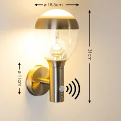 Applique murale d'extérieur CORDOVA LED Acier inoxydable, 1 lumière