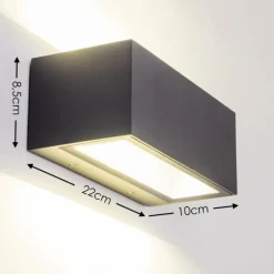 Applique murale d'extérieur GEMINI LED Anthracite, 1 lumière