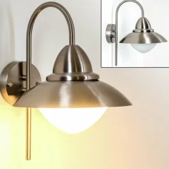 Applique murale d'extérieur Gielas Acier inoxydable, 1 lumière