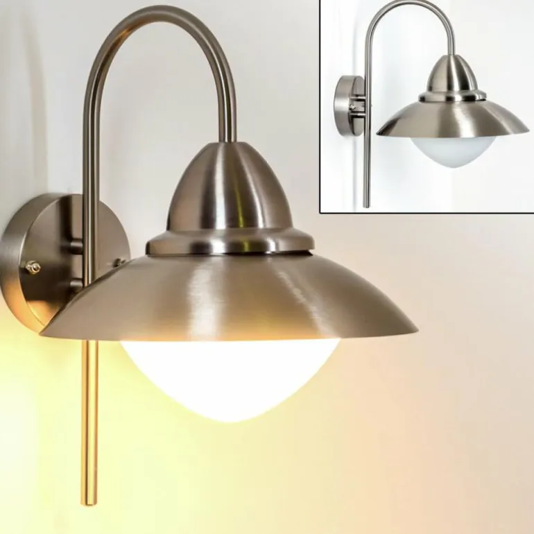 Applique murale d'extérieur Gielas Acier inoxydable, 1 lumière