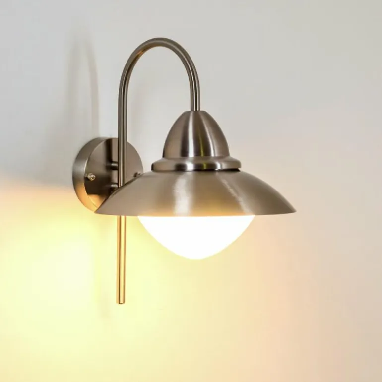 Applique murale d'extérieur Gielas Acier inoxydable, 1 lumière