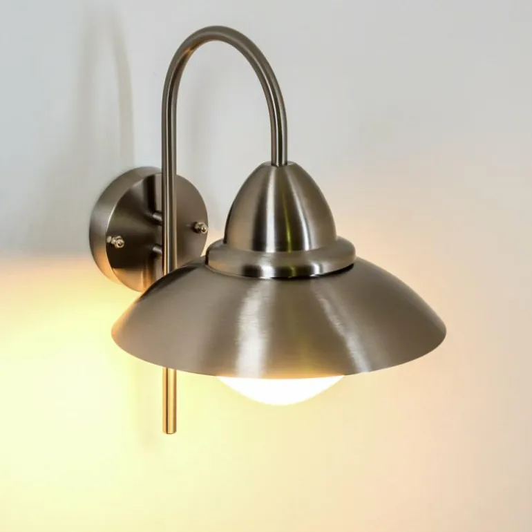 Applique murale d'extérieur Gielas Acier inoxydable, 1 lumière