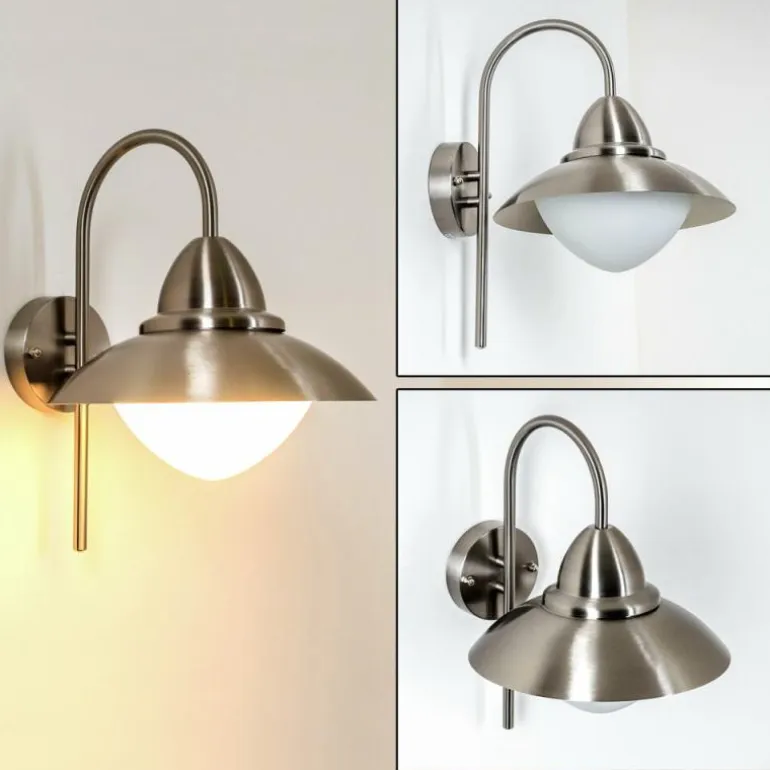 Applique murale d'extérieur Gielas Acier inoxydable, 1 lumière