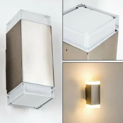 Applique murale d'extérieur Tibor LED Acier inoxydable, 2 lumières
