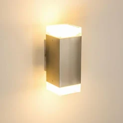 Applique murale d'extérieur Tibor LED Acier inoxydable, 2 lumières