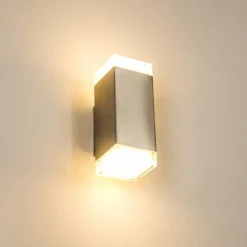 Applique murale d'extérieur Tibor LED Acier inoxydable, 2 lumières