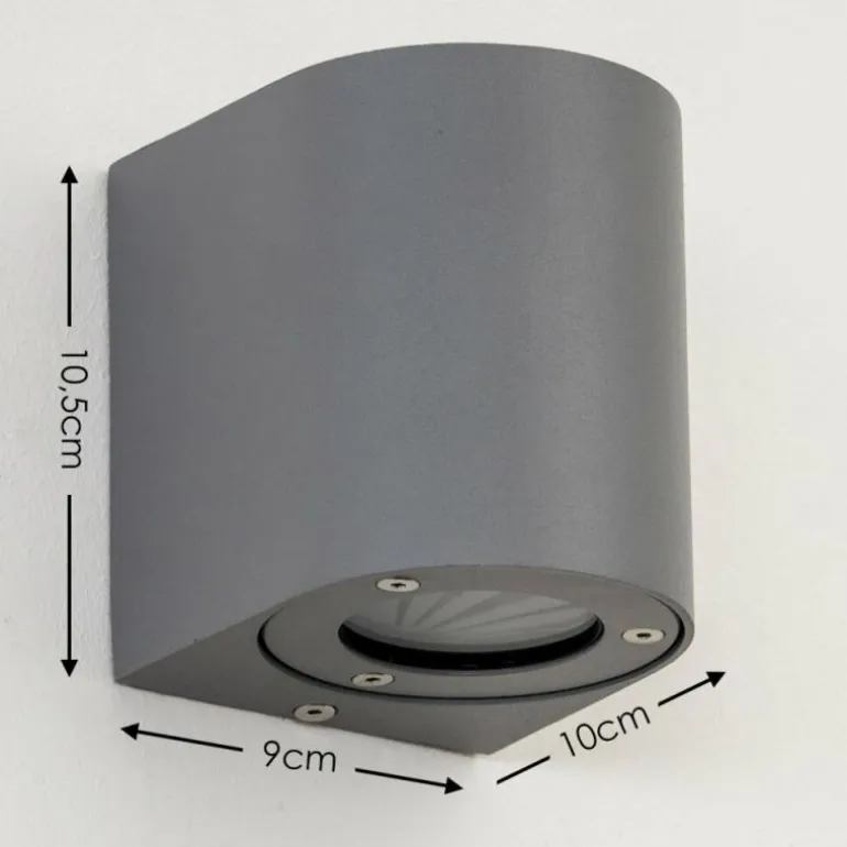 Applique murale d'extérieur Mora LED Gris, 2 lumières