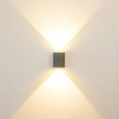 Applique murale d'extérieur Mora LED Gris, 2 lumières