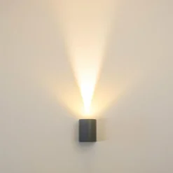 Applique murale d'extérieur Mora LED Gris, 2 lumières