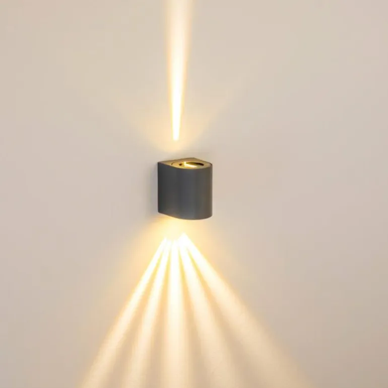 Applique murale d'extérieur Mora LED Gris, 2 lumières