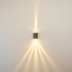 Applique murale d'extérieur Mora LED Gris, 2 lumières