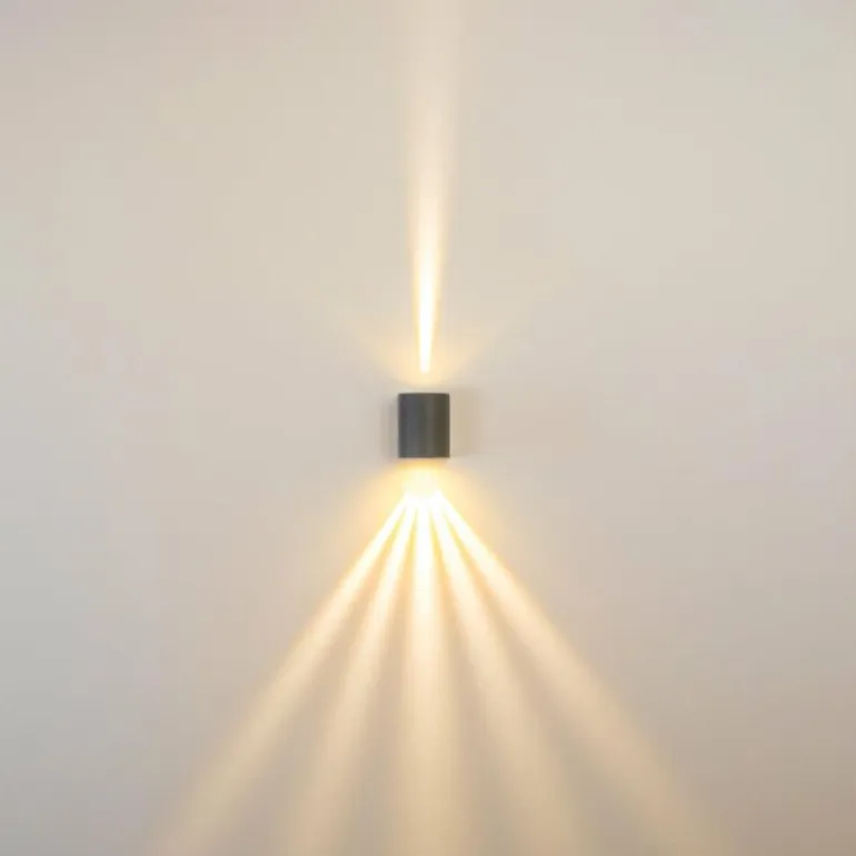 Applique murale d'extérieur Mora LED Gris, 2 lumières