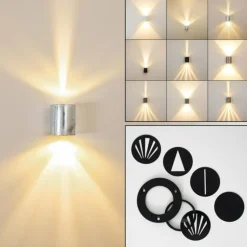 Applique murale d'extérieur Mora LED Zingué, 2 lumières