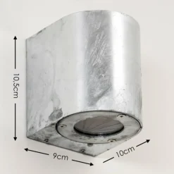 Applique murale d'extérieur Mora LED Zingué, 2 lumières