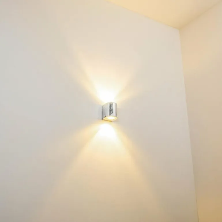 Applique murale d'extérieur Mora LED Zingué, 2 lumières