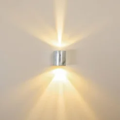 Applique murale d'extérieur Mora LED Zingué, 2 lumières