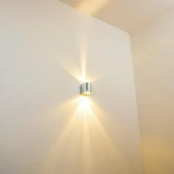 Applique murale d'extérieur Mora LED Zingué, 2 lumières