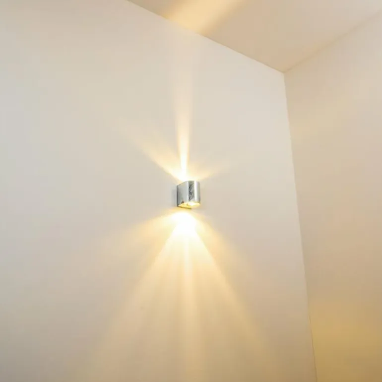 Applique murale d'extérieur Mora LED Zingué, 2 lumières