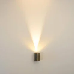 Applique murale d'extérieur Mora LED Acier inoxydable, 2 lumières