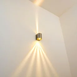 Applique murale d'extérieur Mora LED Acier inoxydable, 2 lumières