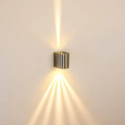 Applique murale d'extérieur Mora LED Acier inoxydable, 2 lumières