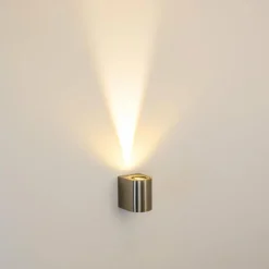 Applique murale d'extérieur Mora LED Acier inoxydable, 2 lumières