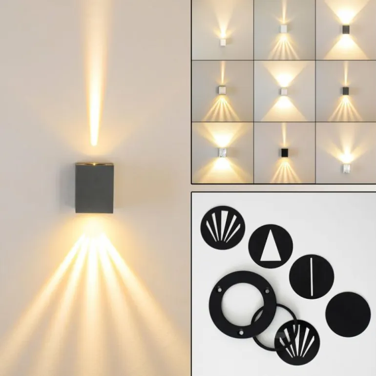 Applique murale d'extérieur Orsa LED Gris, 2 lumières