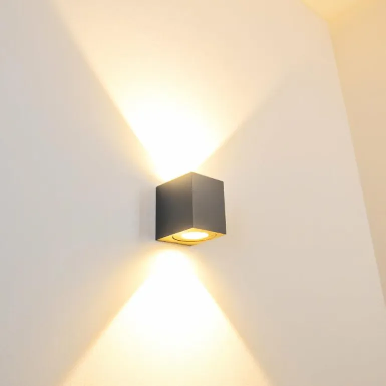 Applique murale d'extérieur Orsa LED Gris, 2 lumières