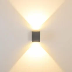 Applique murale d'extérieur Orsa LED Gris, 2 lumières