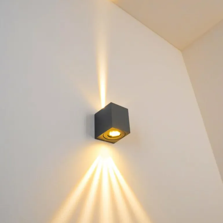 Applique murale d'extérieur Orsa LED Gris, 2 lumières