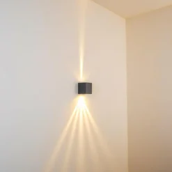 Applique murale d'extérieur Orsa LED Gris, 2 lumières
