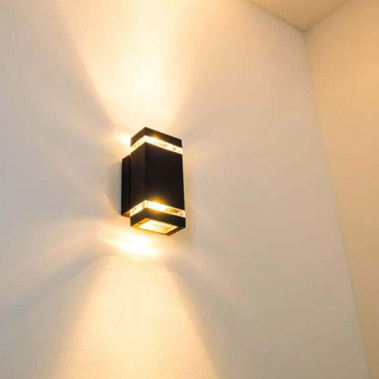 Applique murale d'extérieur Edevik Anthracite, 2 lumières