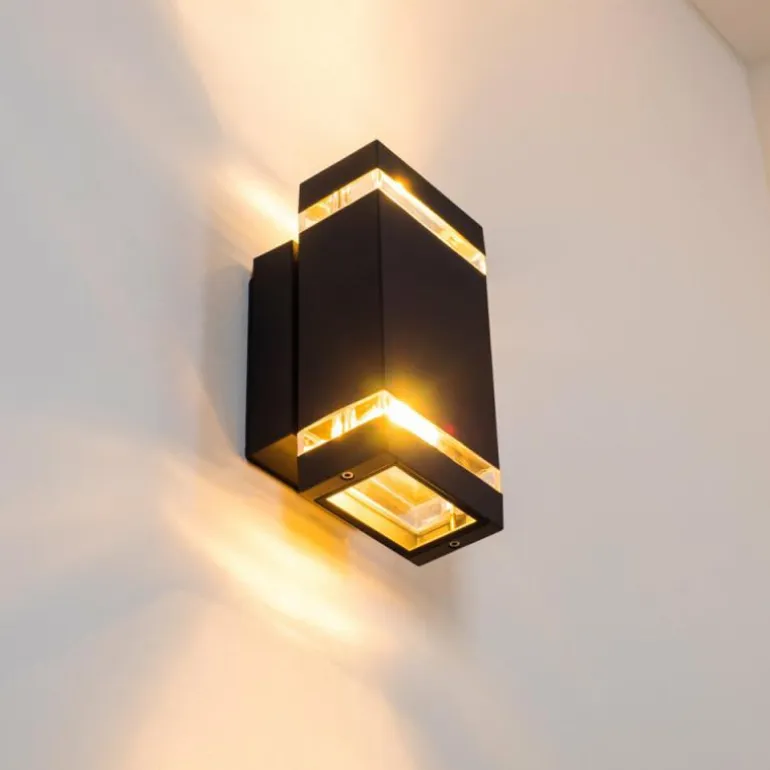 Applique murale d'extérieur Edevik Anthracite, 2 lumières