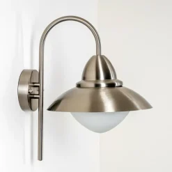 Applique murale d'extérieur Gielas Acier inoxydable, 1 lumière