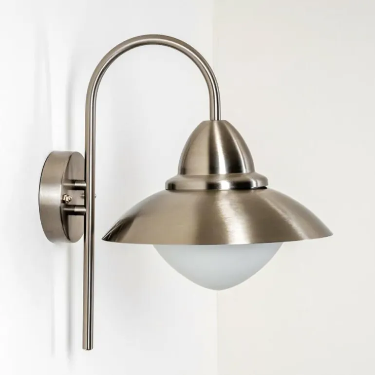 Applique murale d'extérieur Gielas Acier inoxydable, 1 lumière