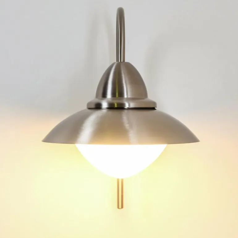 Applique murale d'extérieur Gielas Acier inoxydable, 1 lumière
