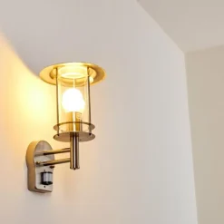 Applique murale d'extérieur Mulo Acier inoxydable, 1 lumière, Détecteur de mouvement