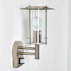 Applique murale d'extérieur Mulo Acier inoxydable, 1 lumière, Détecteur de mouvement