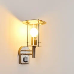 Applique murale d'extérieur Mulo Acier inoxydable, 1 lumière, Détecteur de mouvement