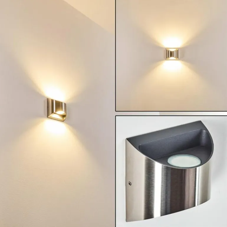 Applique murale d'extérieur Vano LED Nickel mat, 2 lumières