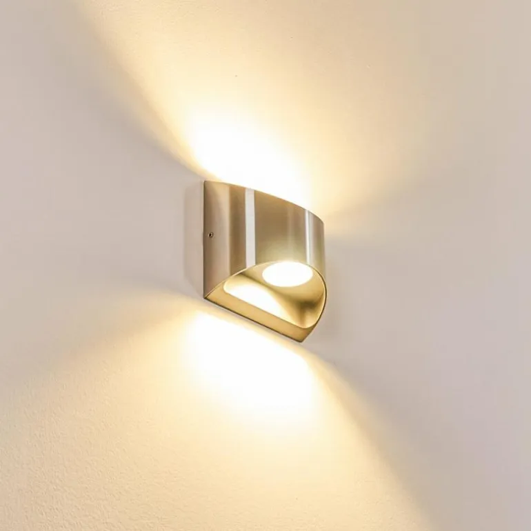Applique murale d'extérieur Vano LED Nickel mat, 2 lumières