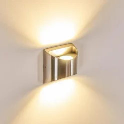 Applique murale d'extérieur Vano LED Nickel mat, 2 lumières